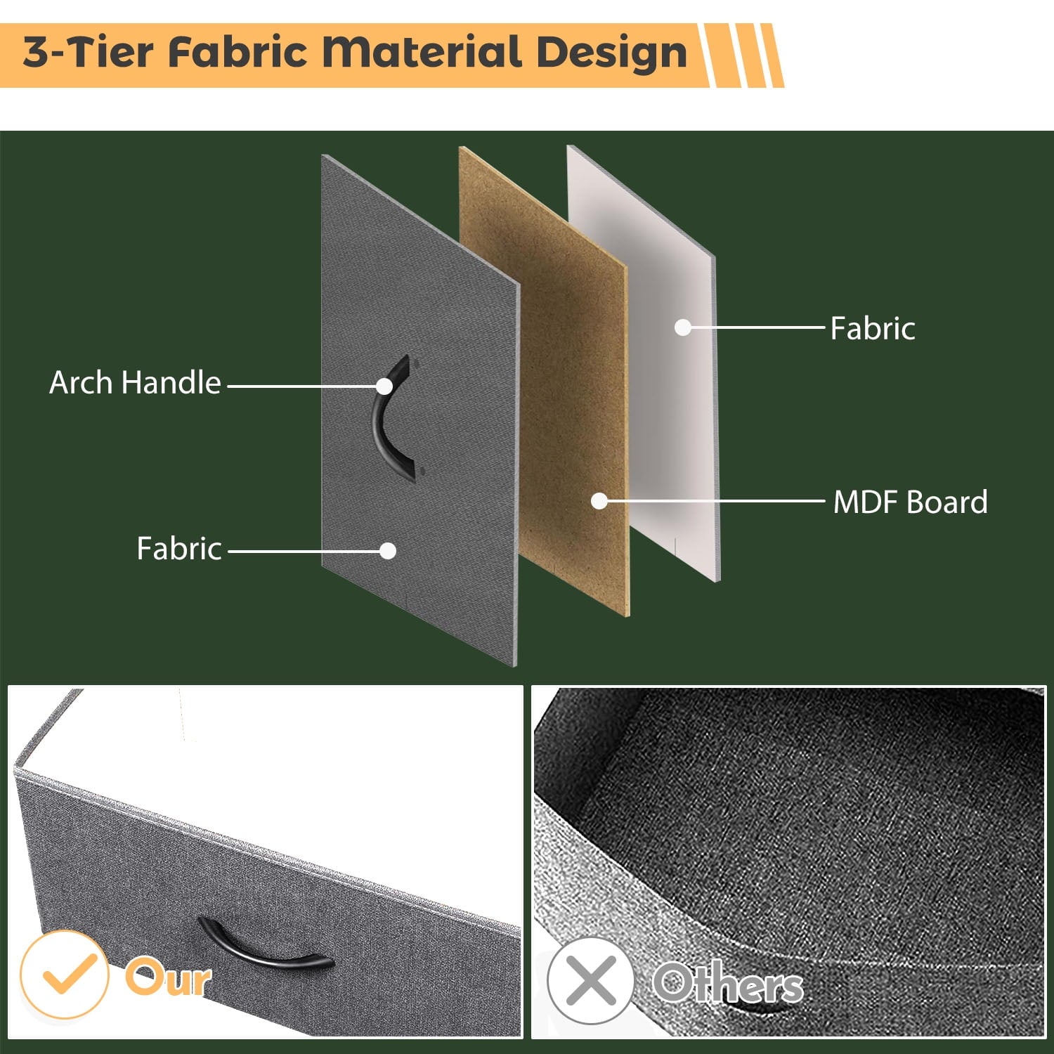8 Drawers Dresser, Fabric Closet Chests Storage Organizer Tower with Wooden Top Metal Frame for Bedroom Living Room Hallway Entryway, Grey