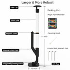 Nygira Outdoor Pellet Heater with Exclusive Rain Cap, All-Weather Patio Heater for Garden, Backyard, Party, Black，PH08