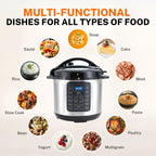 Electric Pressure Cooker 8 Quart, 9-in-1 Multi Cooker with Stainless Steel Housing, Smart Slow Cooker, Rice Cooker, Steamer & Yogurt Maker for Family Meals