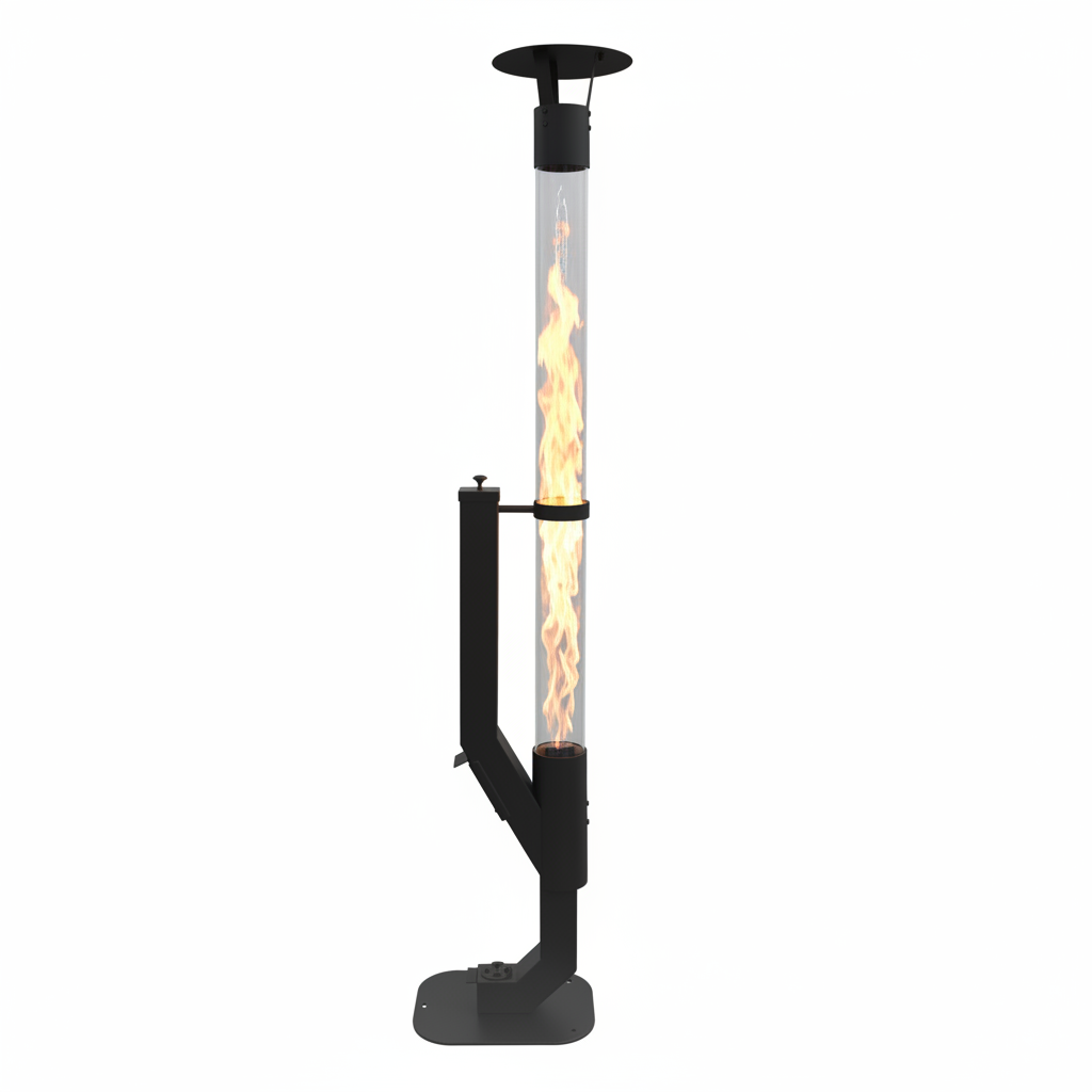 Nygira Outdoor Pellet Heater with Exclusive Rain Cap, All-Weather Patio Heater for Garden, Backyard, Party, Black，PH08